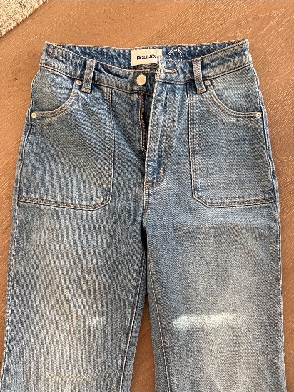 ROLLA'S Light Blue High-Rise Straight Jeans